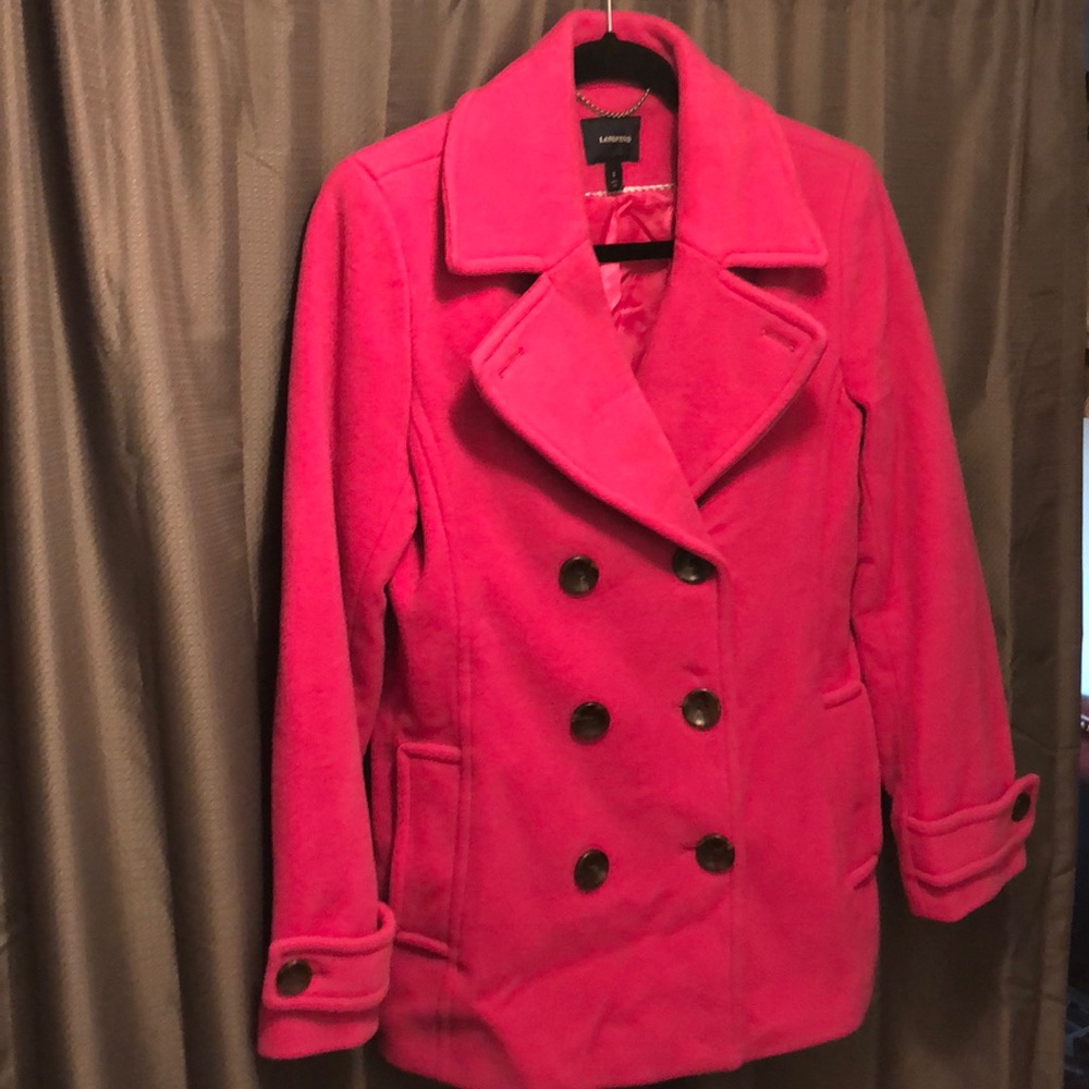Land’s End Cashmere blend Hot Pink Women’s Peacoat